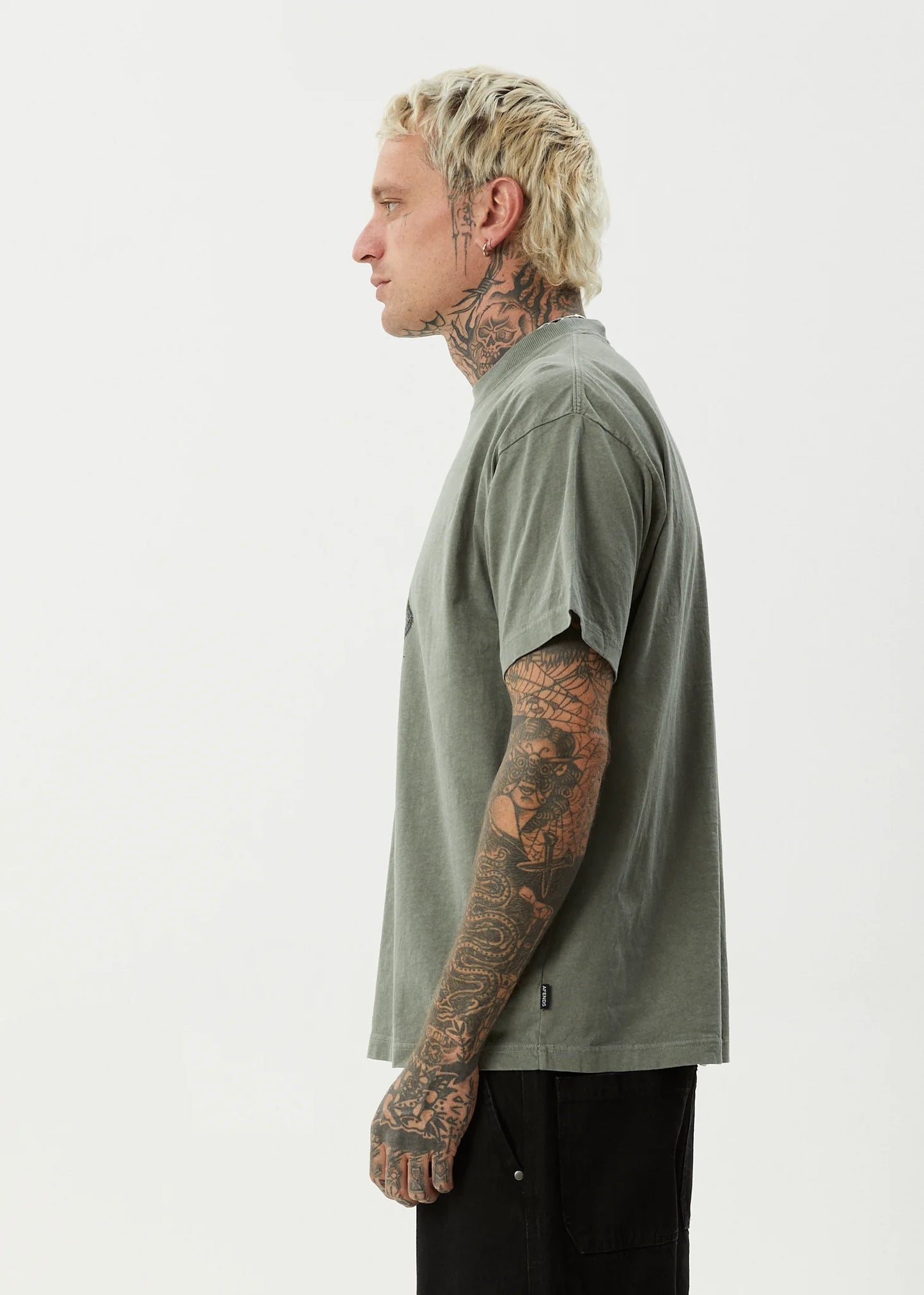 Hitching Recycled Boxy Fit Tee - Washed Sycamore