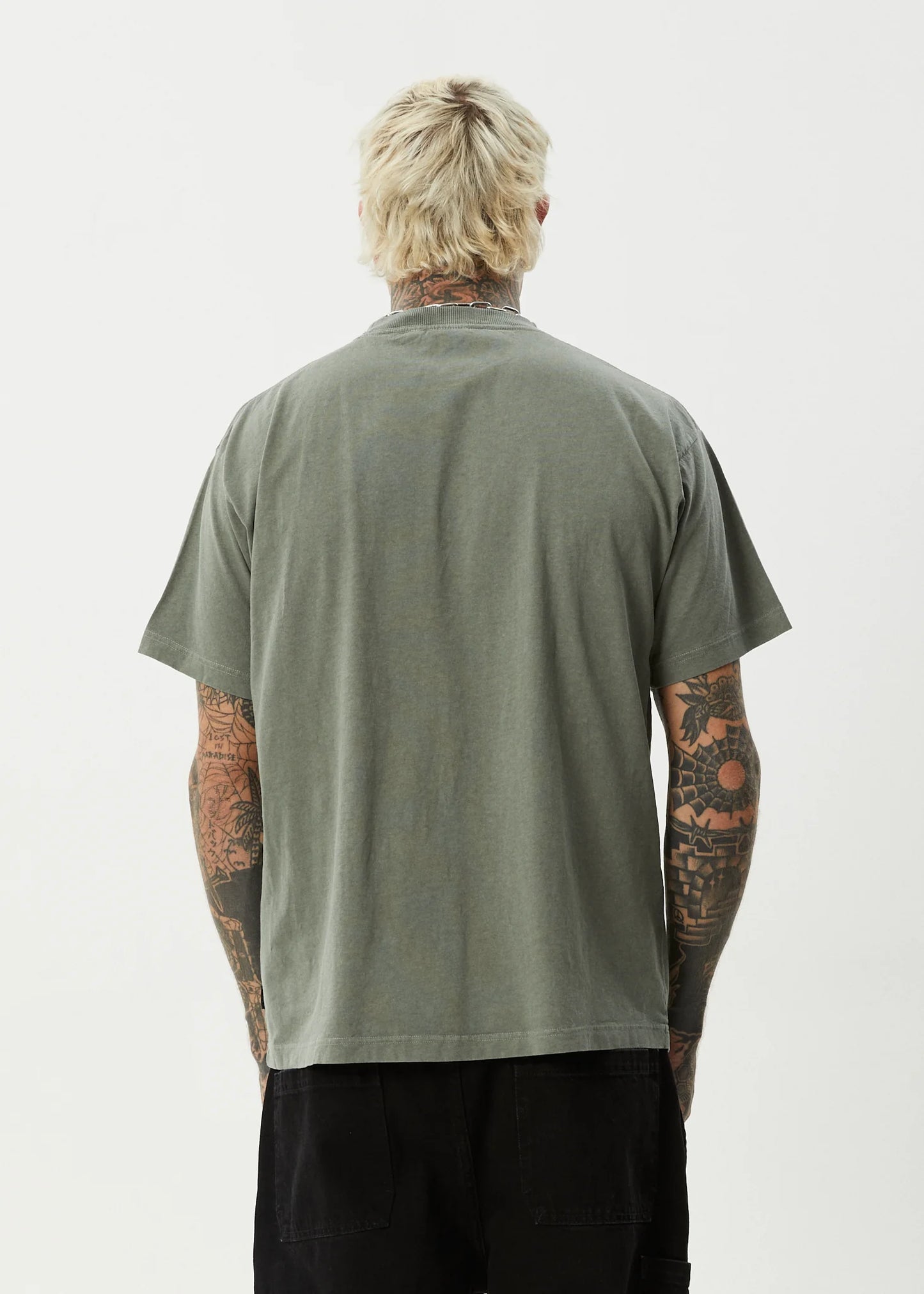 Hitching Recycled Boxy Fit Tee - Washed Sycamore