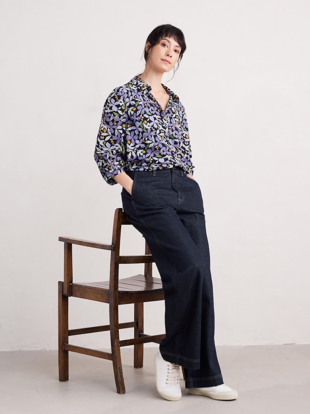 Hope Cottage Blouse - Headland Collage Maritime