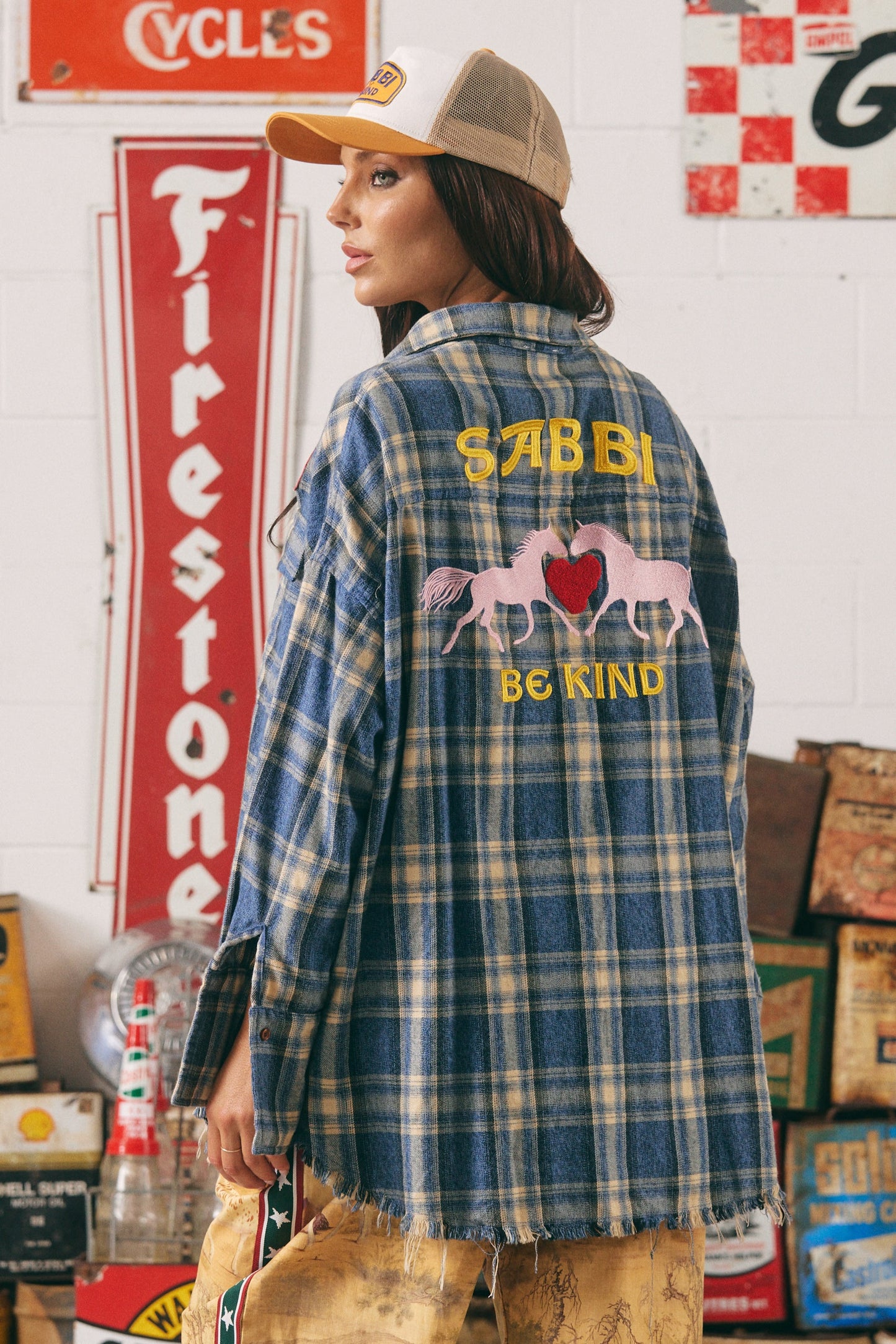 The Horses Power Flannel Shirt - Blue