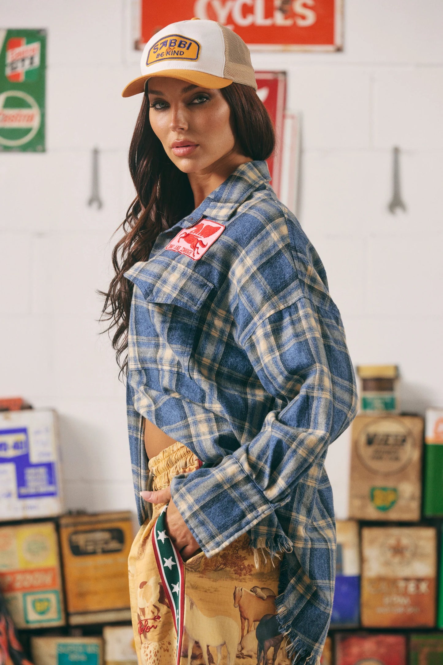 The Horses Power Flannel Shirt - Blue