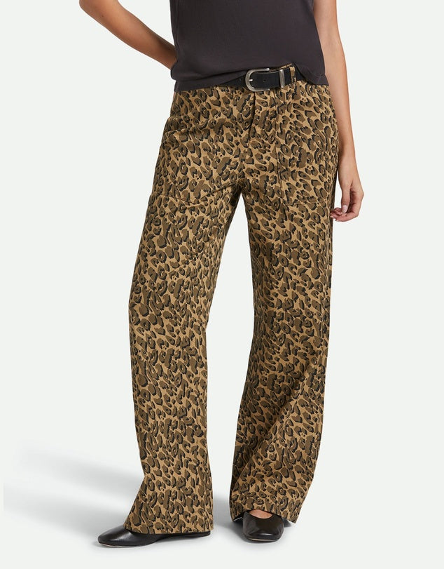 Jane Utility Wide Leg Pant - Brown Cheetah