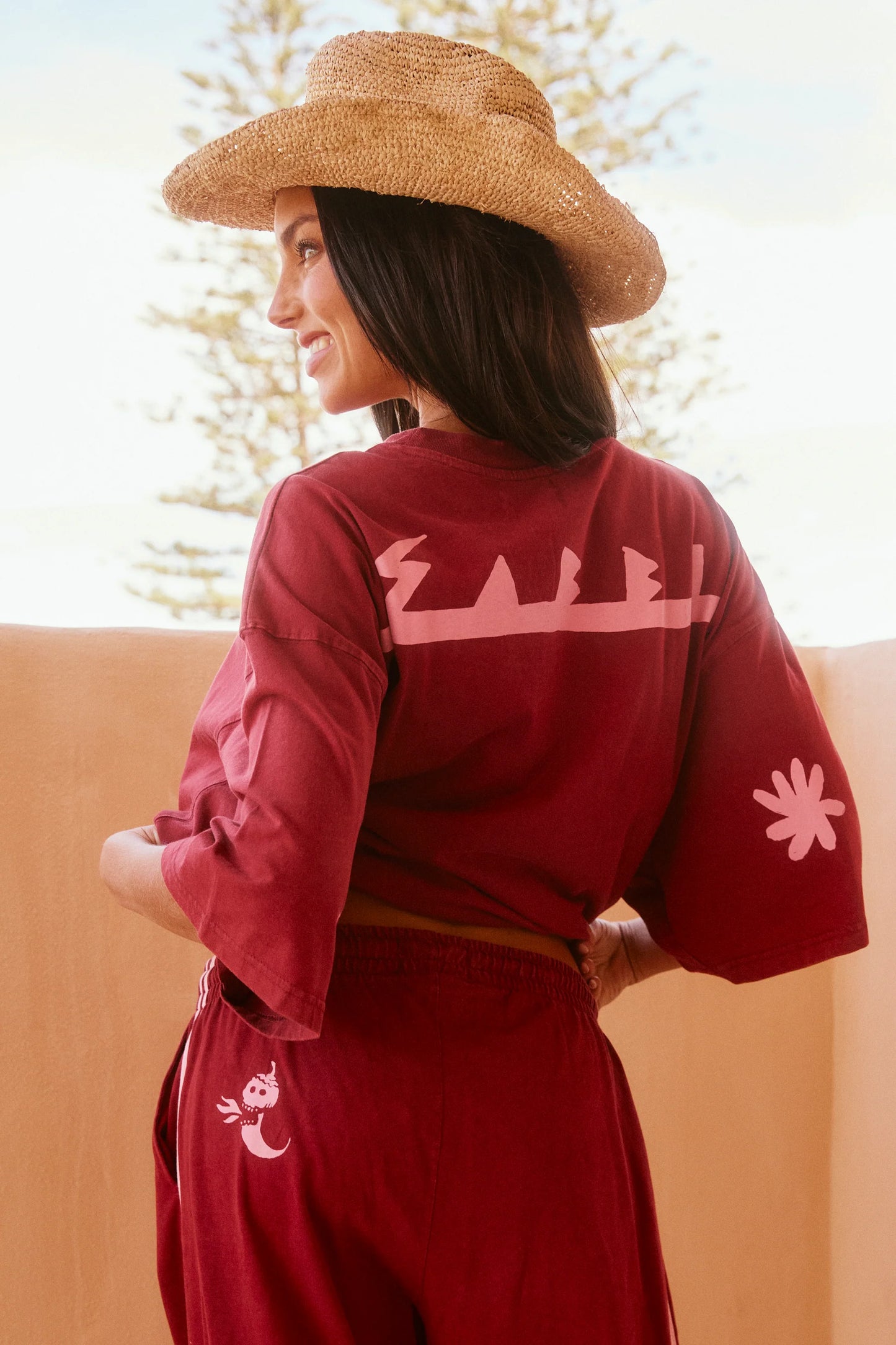 The Margie Oversized Tee - Maroon