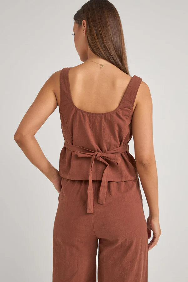 Maya Top - Coffee