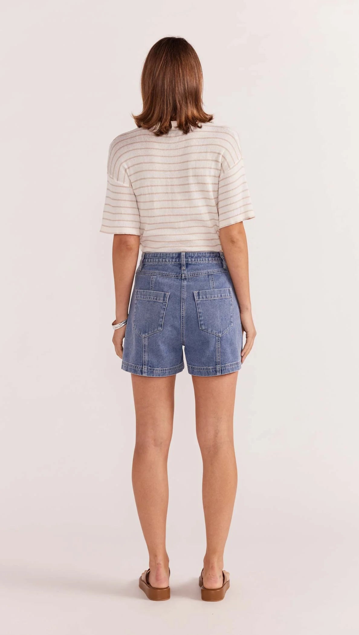 Nina Denim Shorts - Vintage Blue