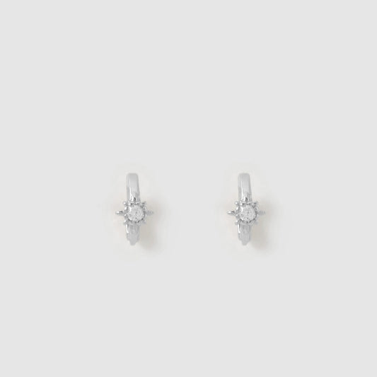 Nova Silver Huggie Earrings