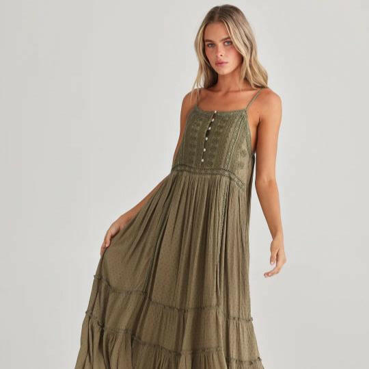 Inhale Dress - Olive