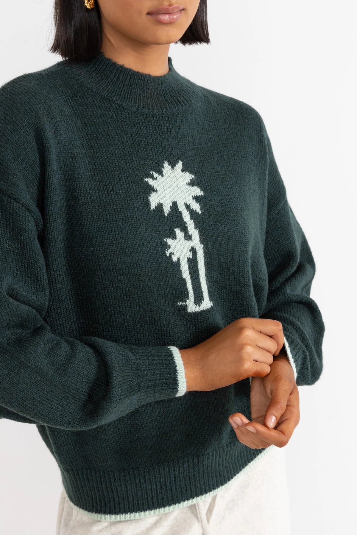 Palm Shadow Jumper - Jade