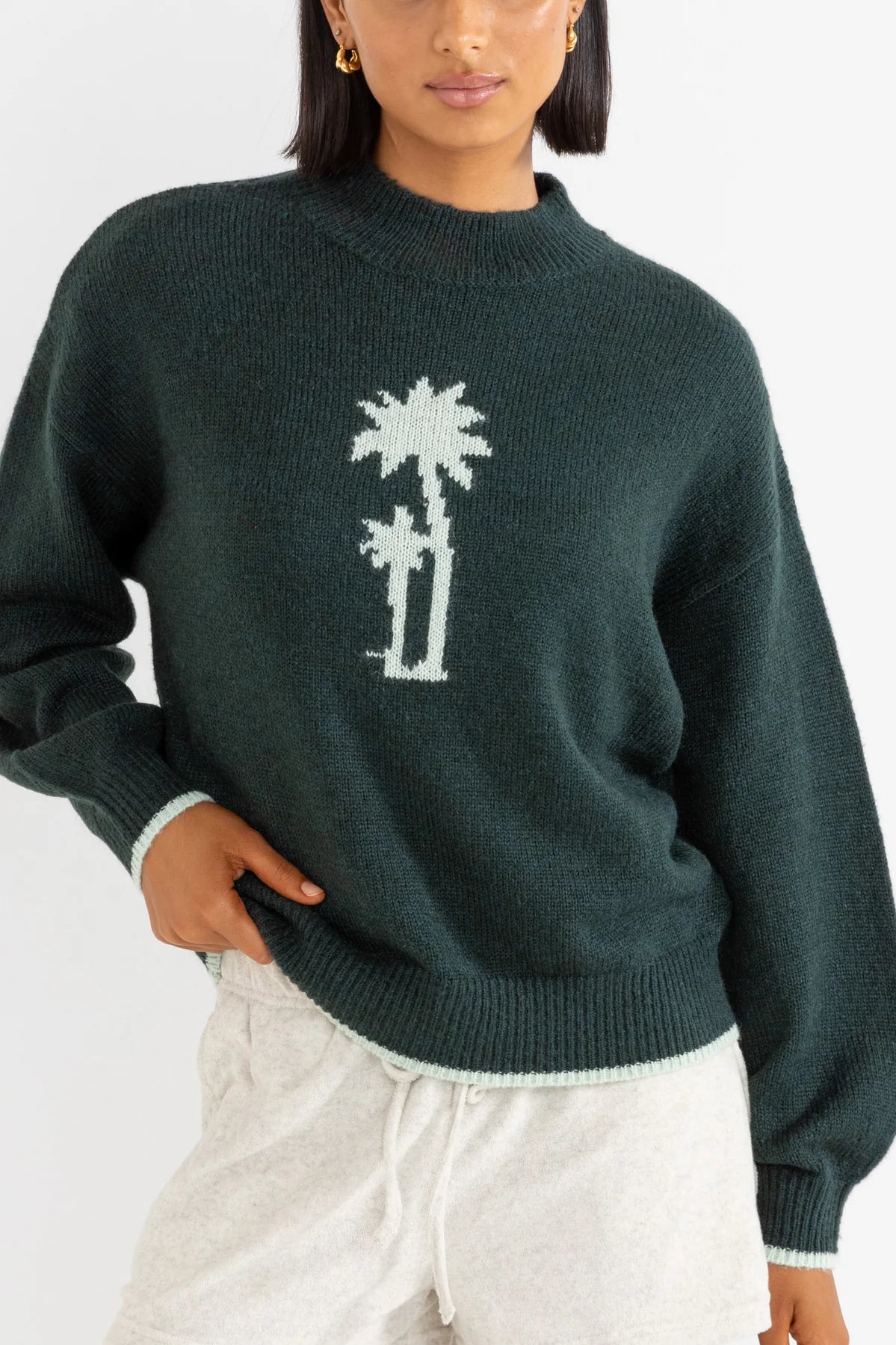 Palm Shadow Jumper - Jade