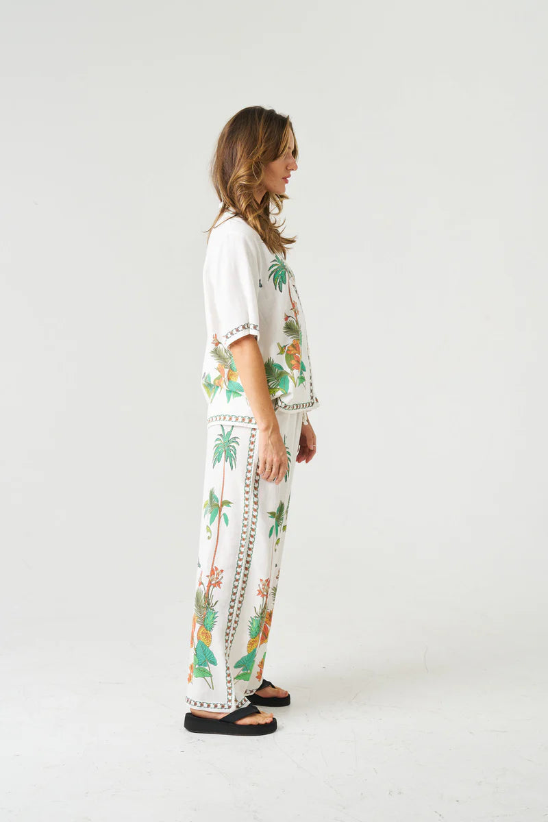 Palm Grove Bliss Shirt - White