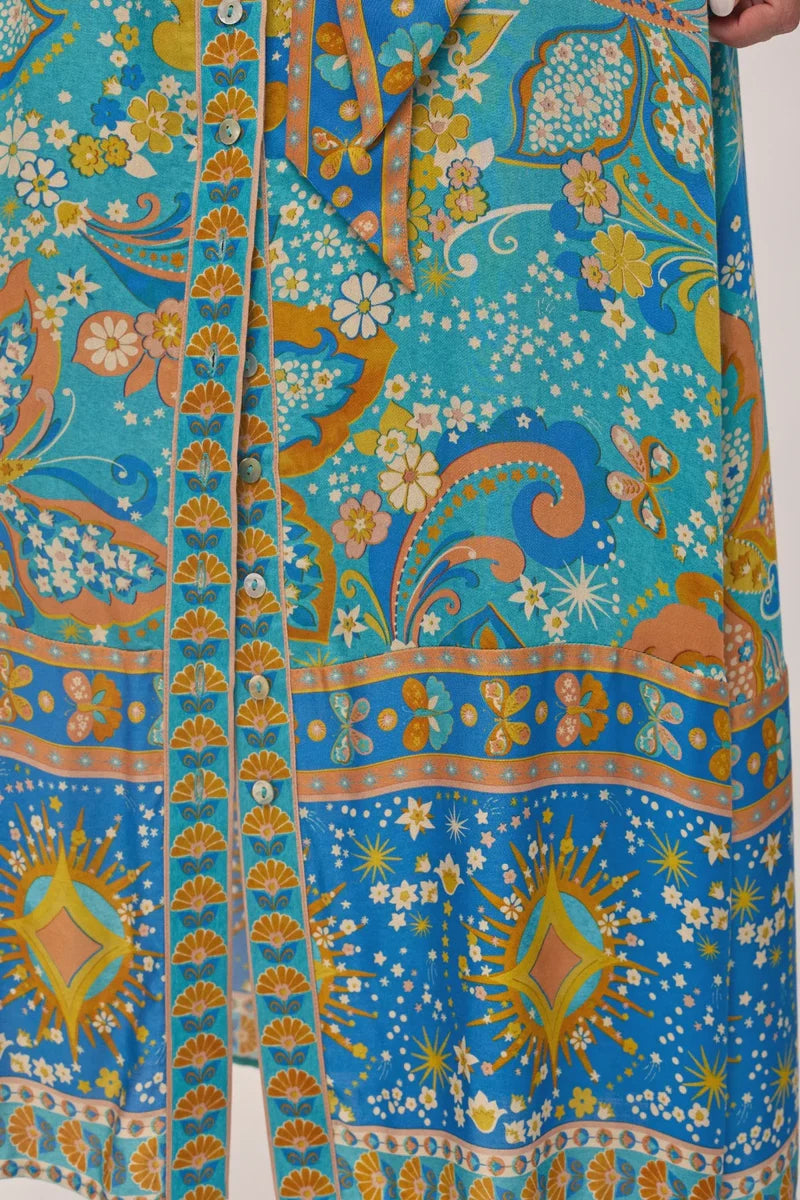 Pearl Midi Dress - Aquamarine