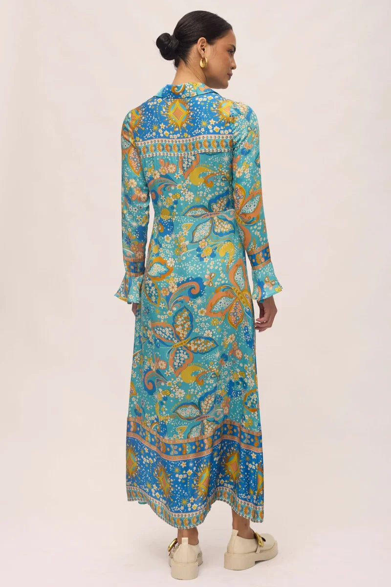 Pearl Midi Dress - Aquamarine