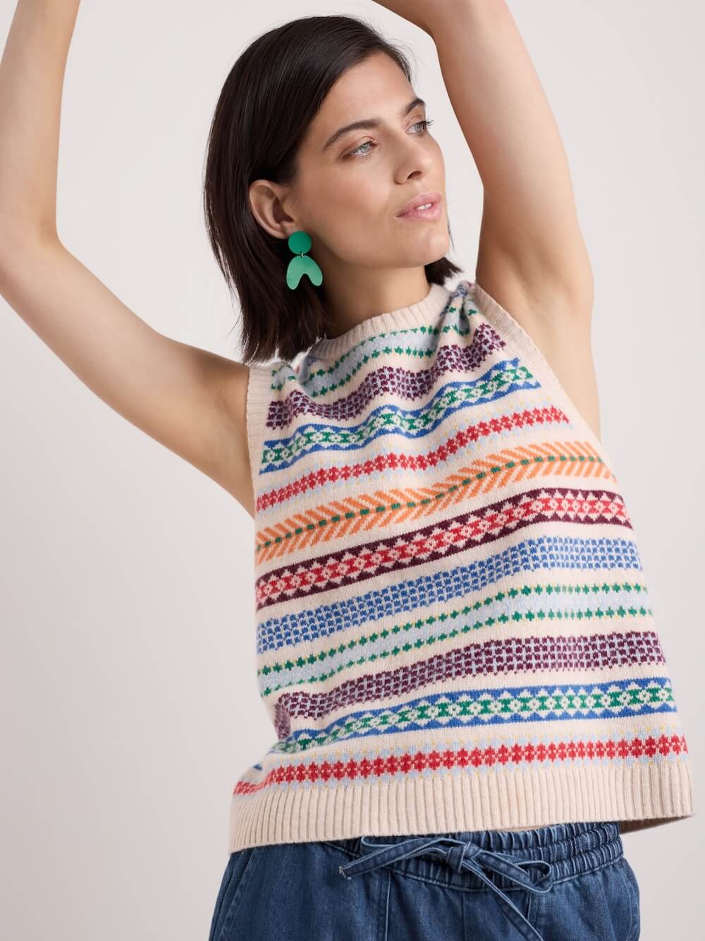 Percella Cove Vest Knit - Abstraction Multi
