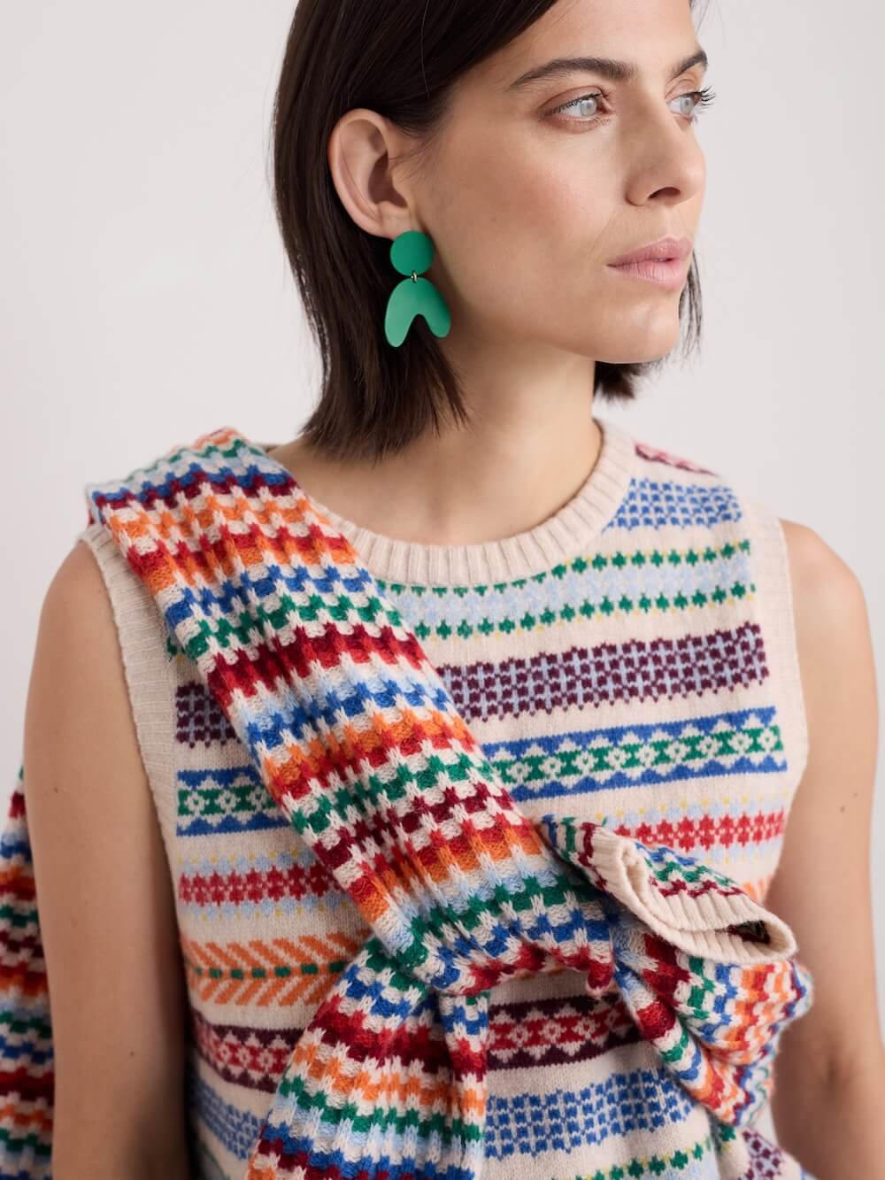 Percella Cove Vest Knit - Abstraction Multi