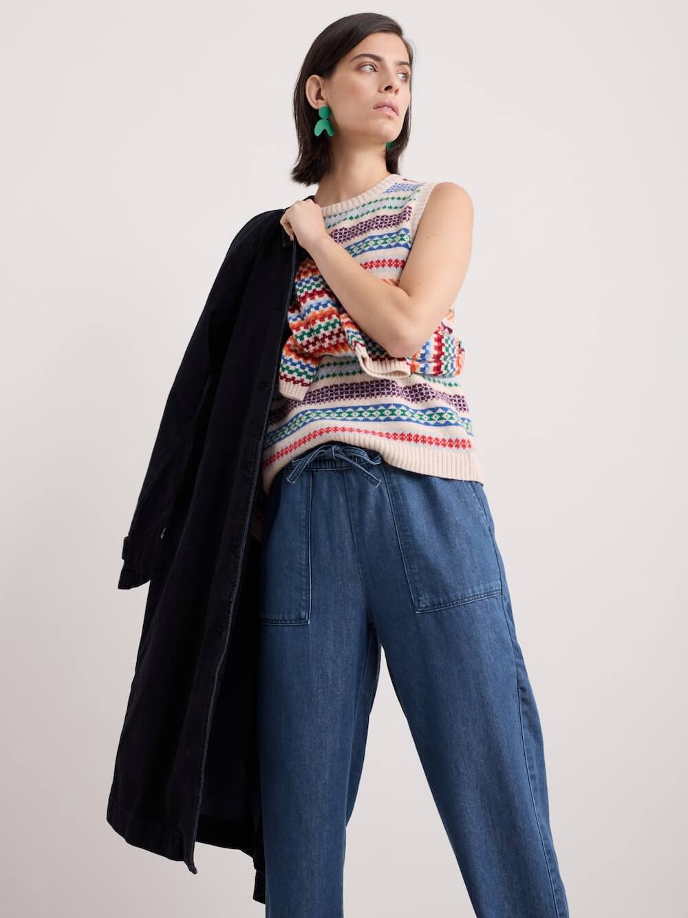 Percella Cove Vest Knit - Abstraction Multi