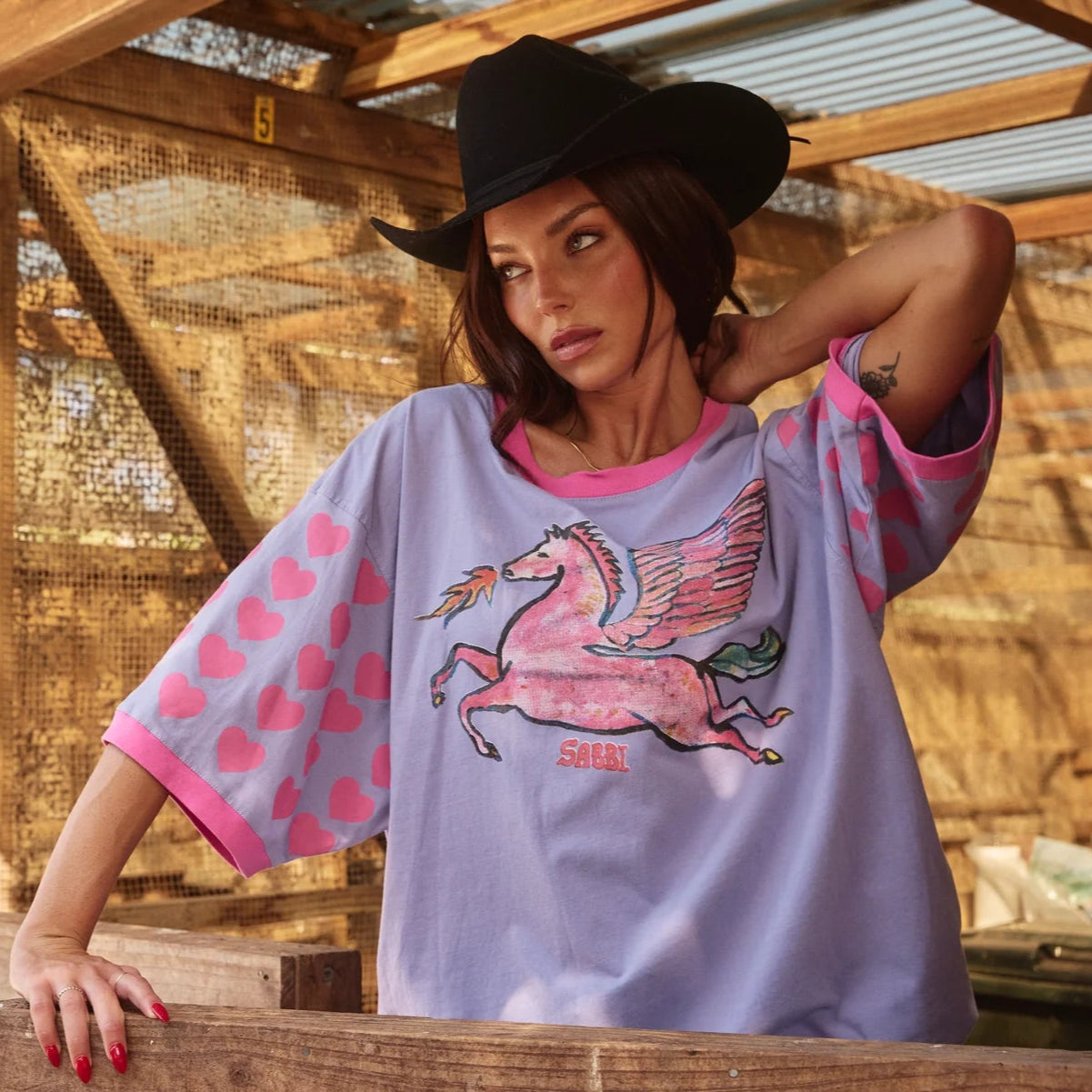 The Words Have Power Pegasus Tee - Lilac