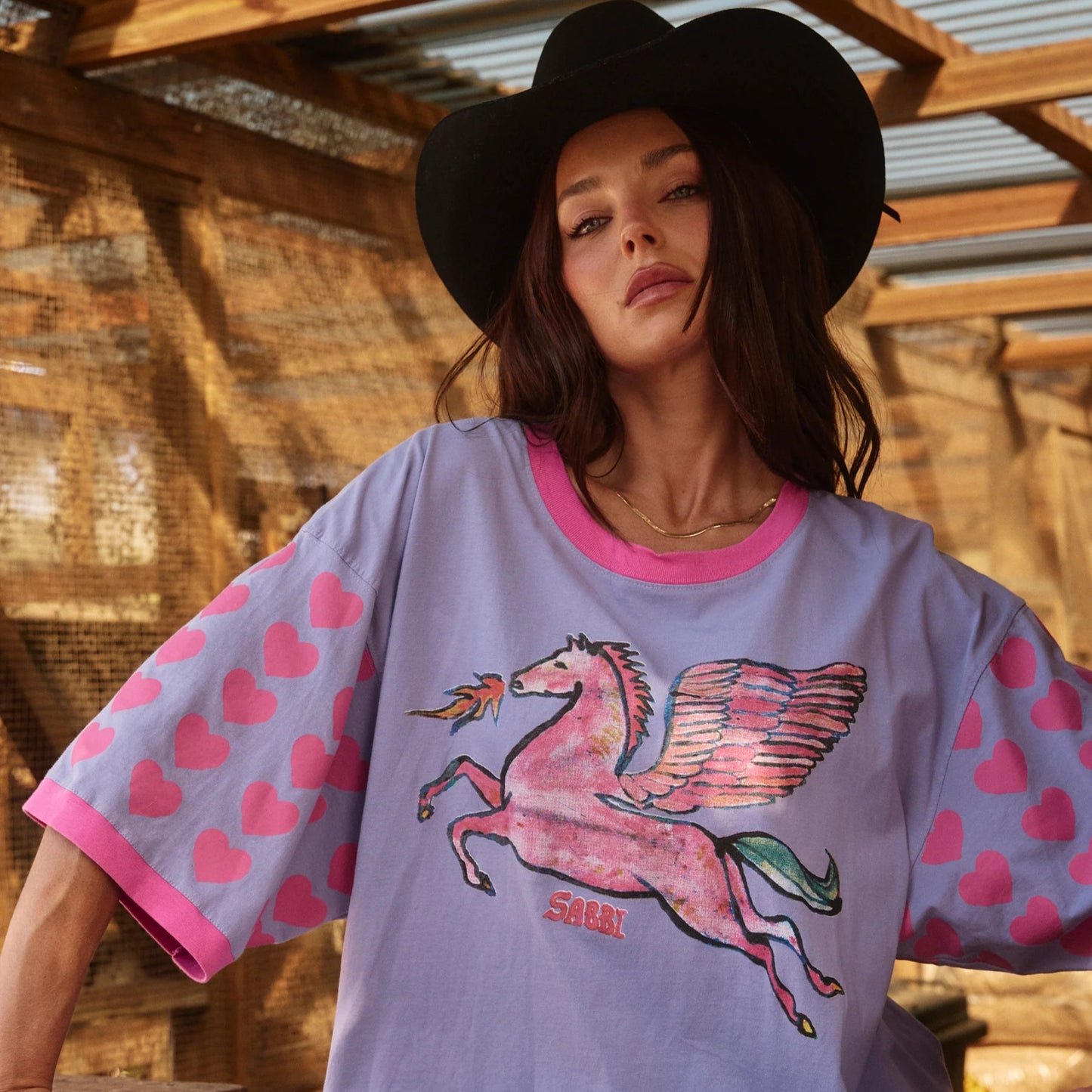 The Words Have Power Pegasus Tee - Lilac