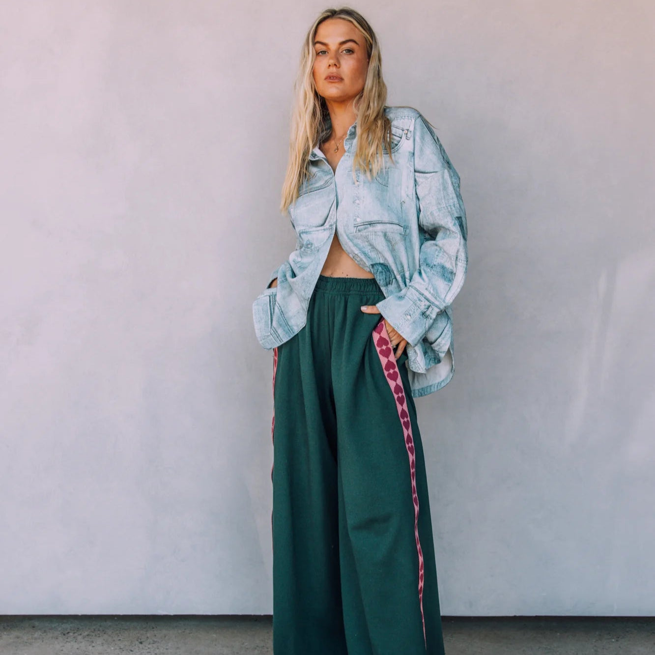 The Raving Hearts Pants - Green