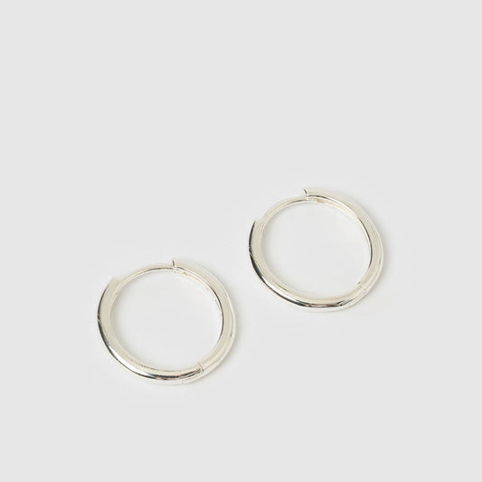 Scarlet Silver Hoop Earrings