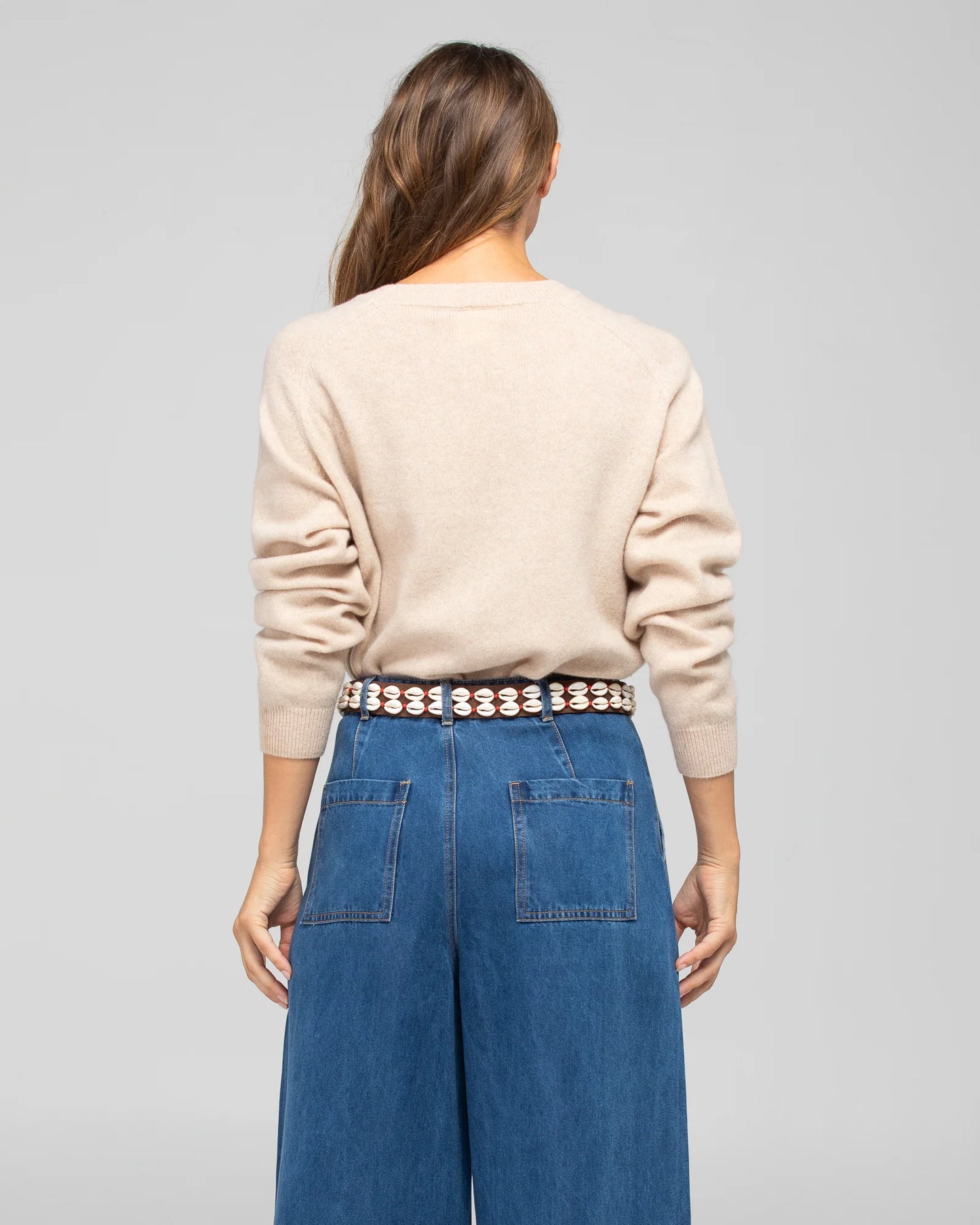 Shell belt - Shell / Suede