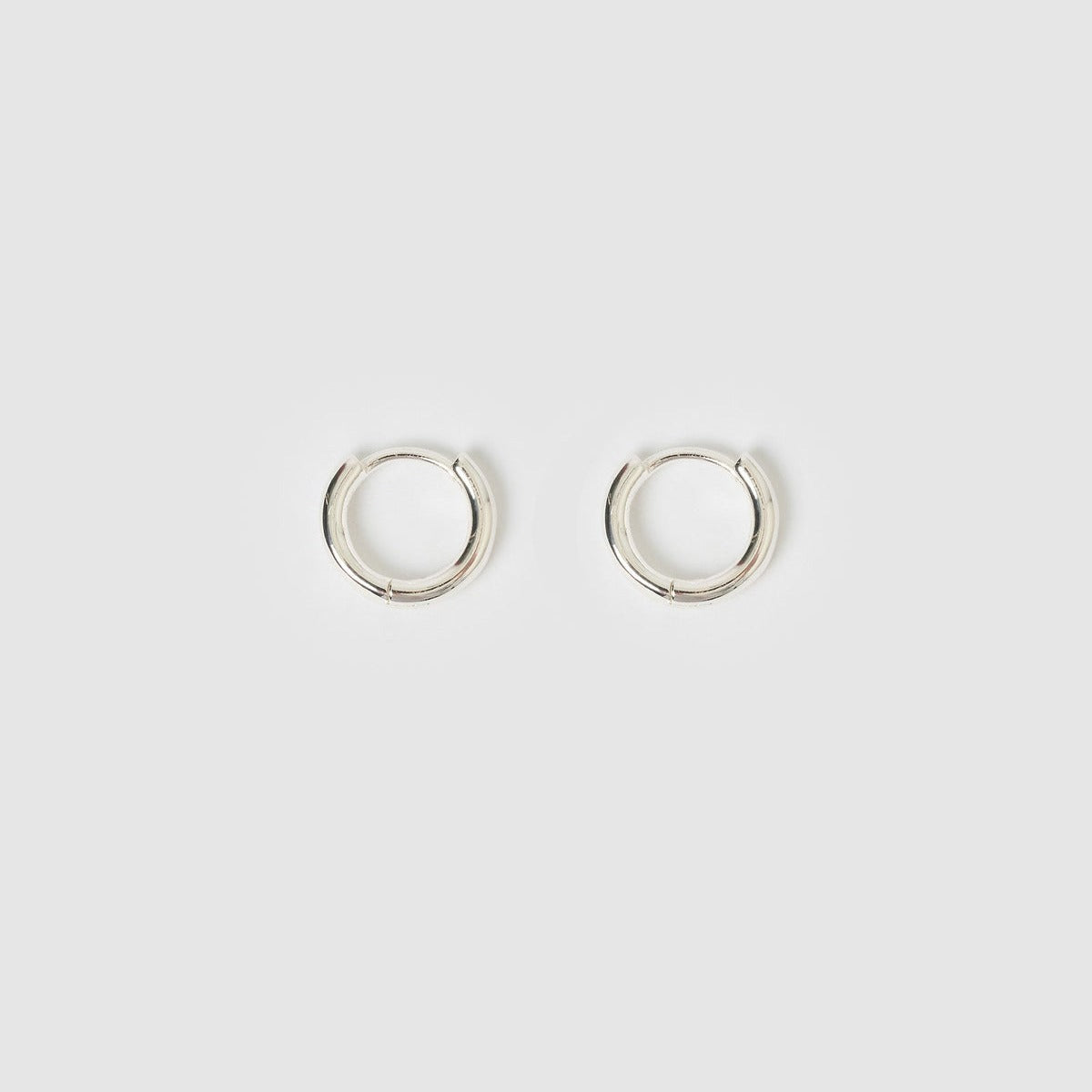 Shia Silver Hoop Huggie Earrings