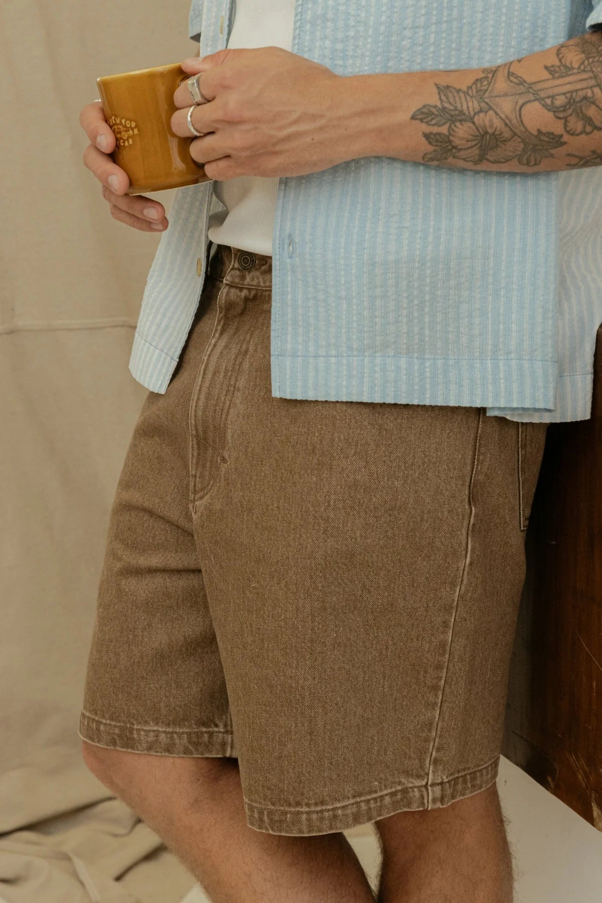 Subtle Denim Short - Chai