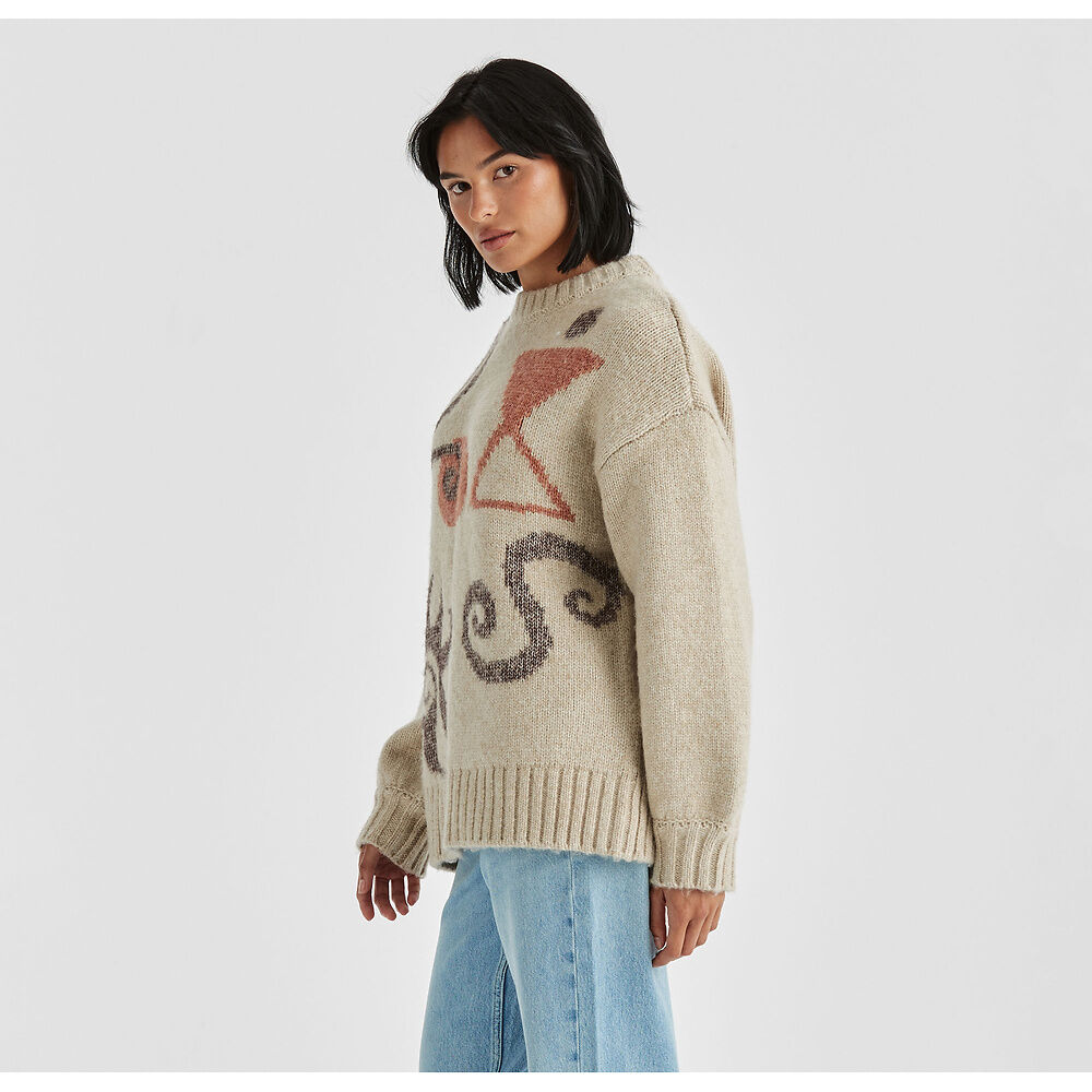 Symbols Slouch Knit - Cream Cacao