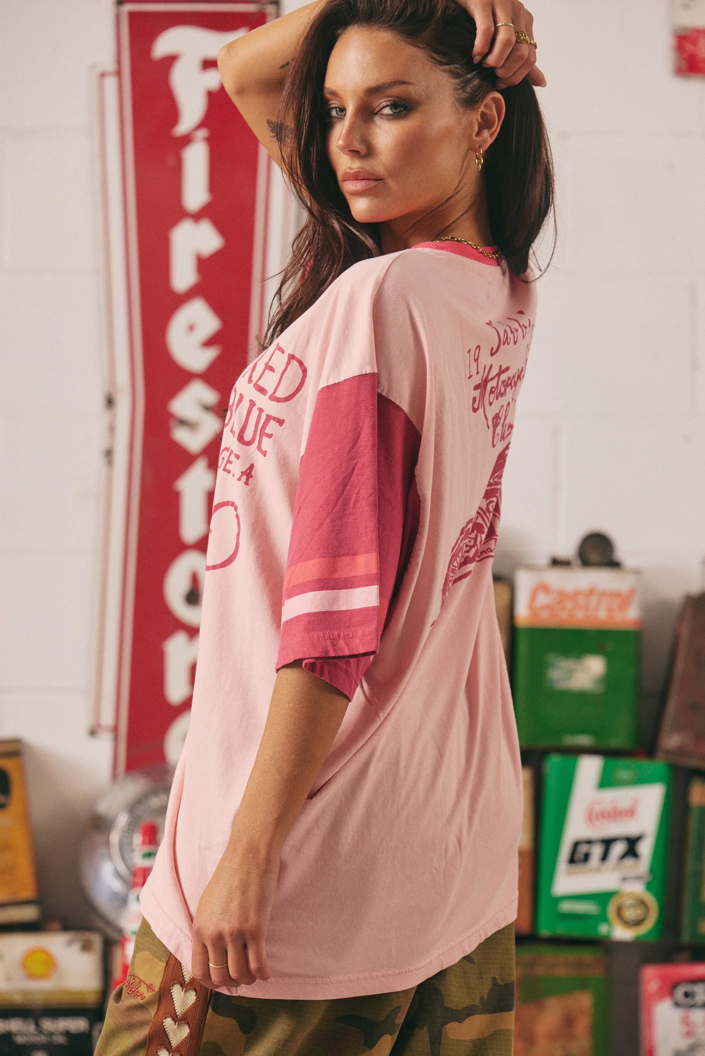 The Tattoo + Roses Tee - Pink