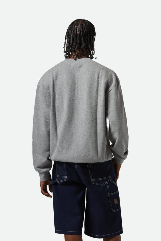 The League Broken in Crew - Heather Grey