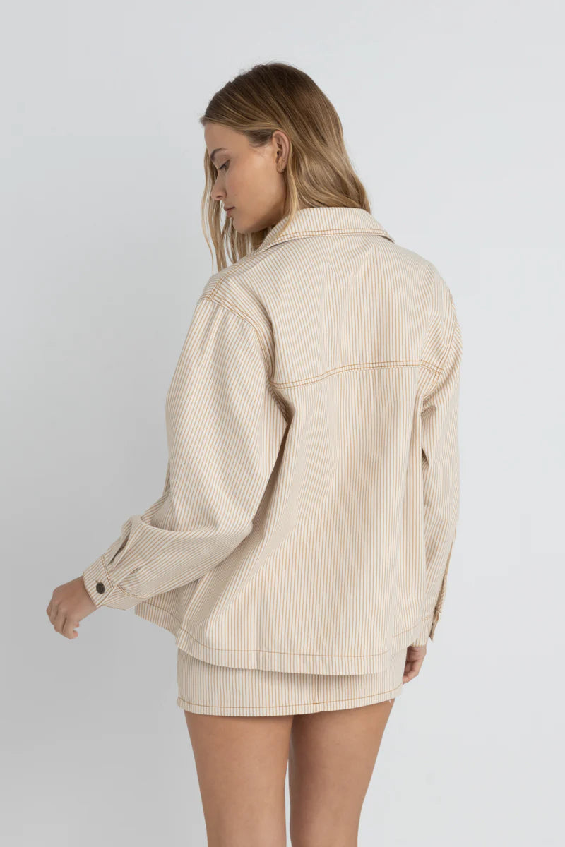 Willa Stripe Jacket - Sand