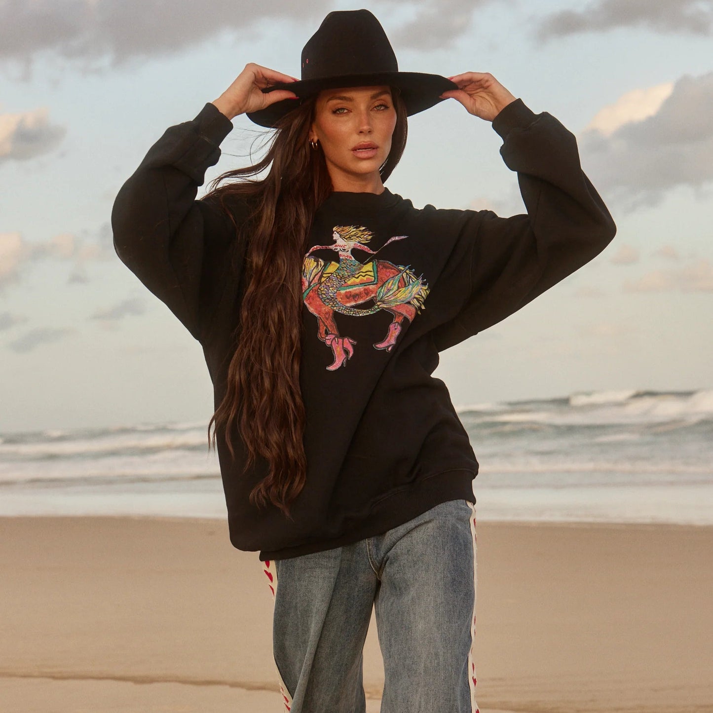 Words Have Power Diego Jumper - Washed Black