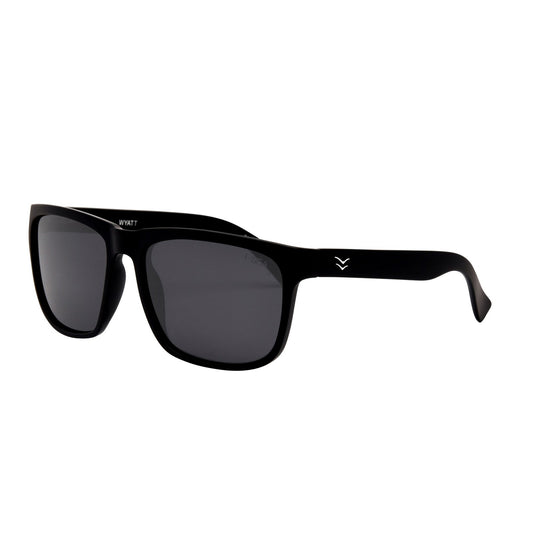 I-SEA Wyatt sunglasses, black frame with smoke polarised lens
