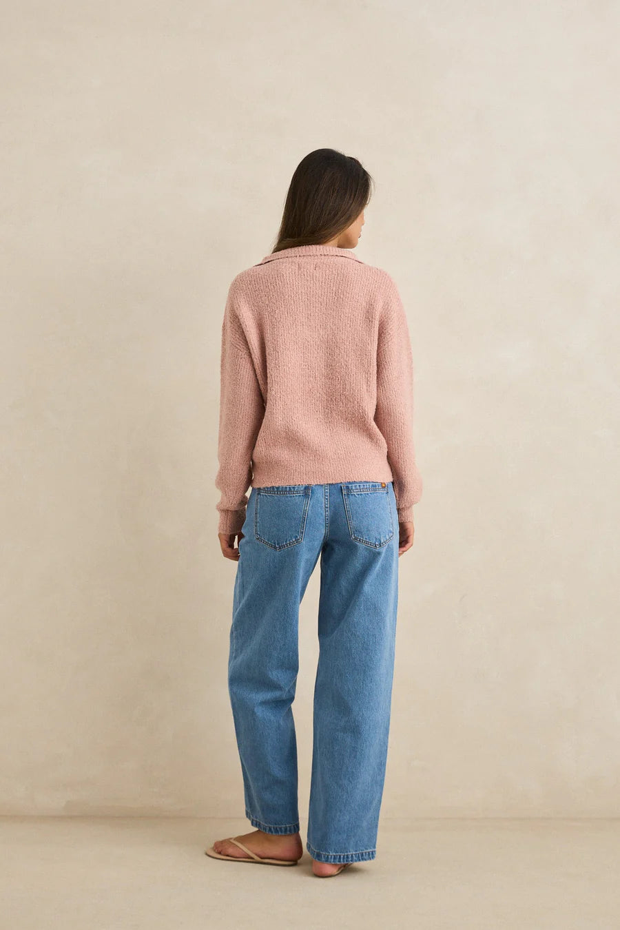Quinn Zip Knit - Pink