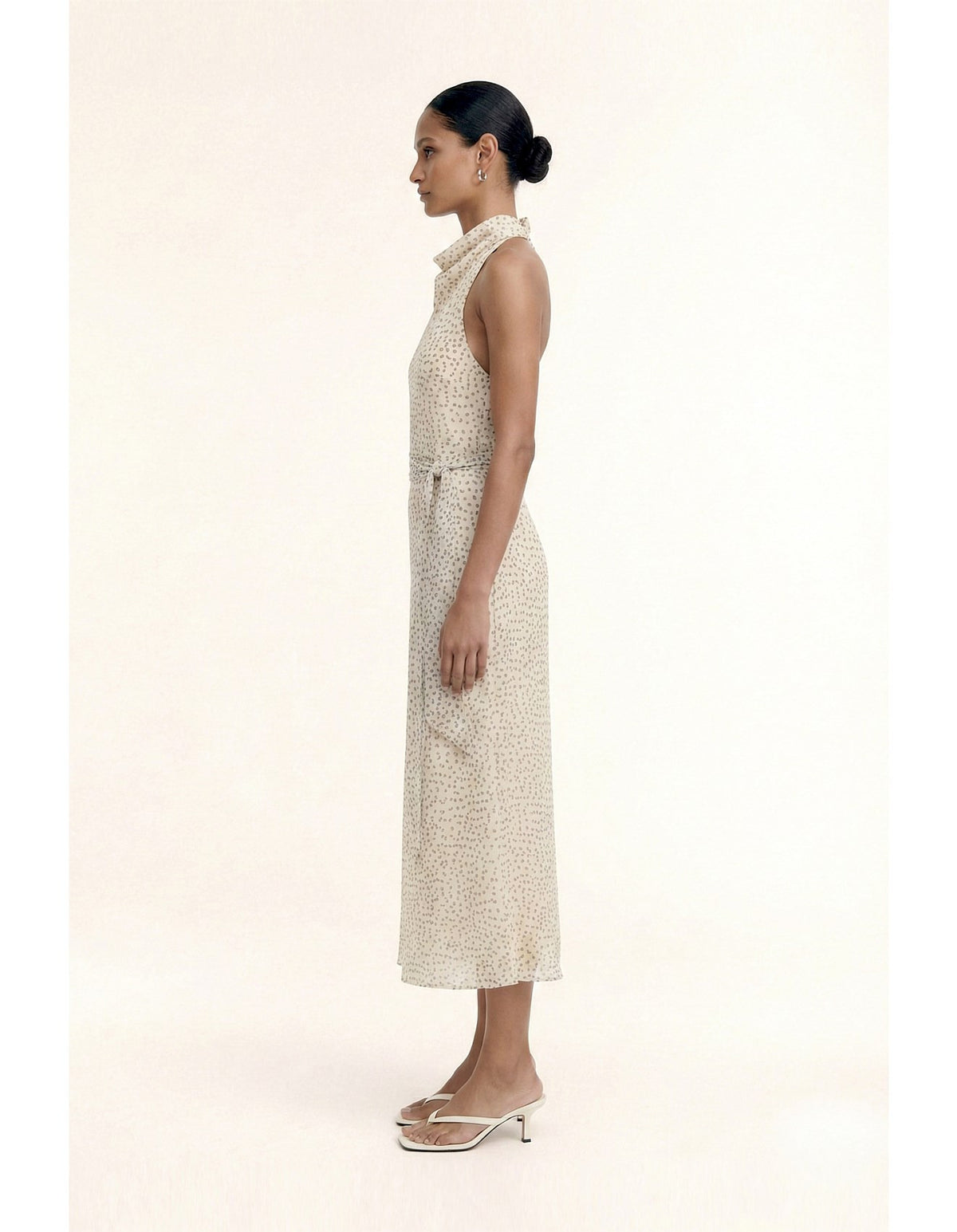 Staple the Label Eva Halter Midi Dress in Abstract Spot