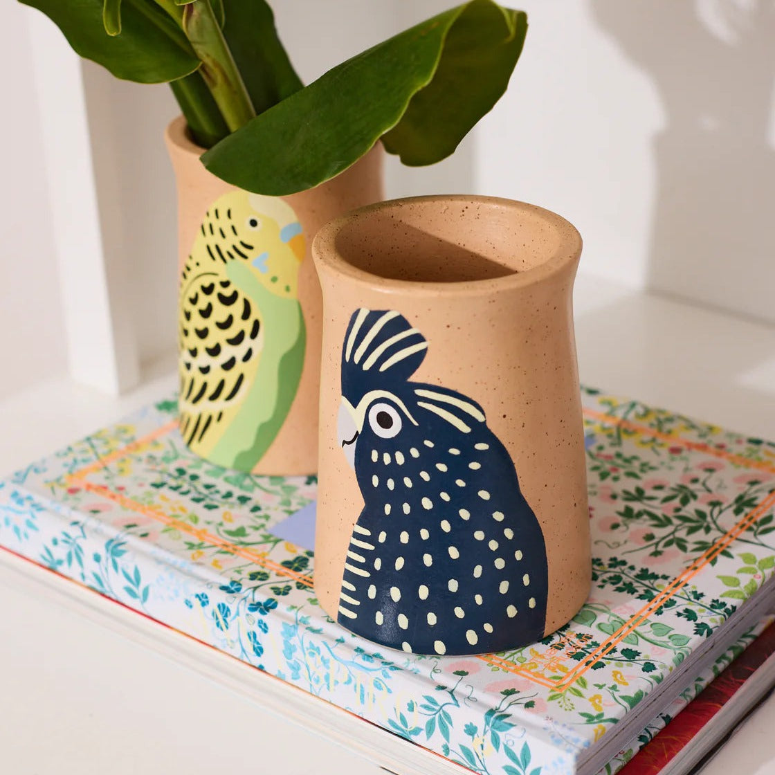 Aerial Green Budgie Vase
