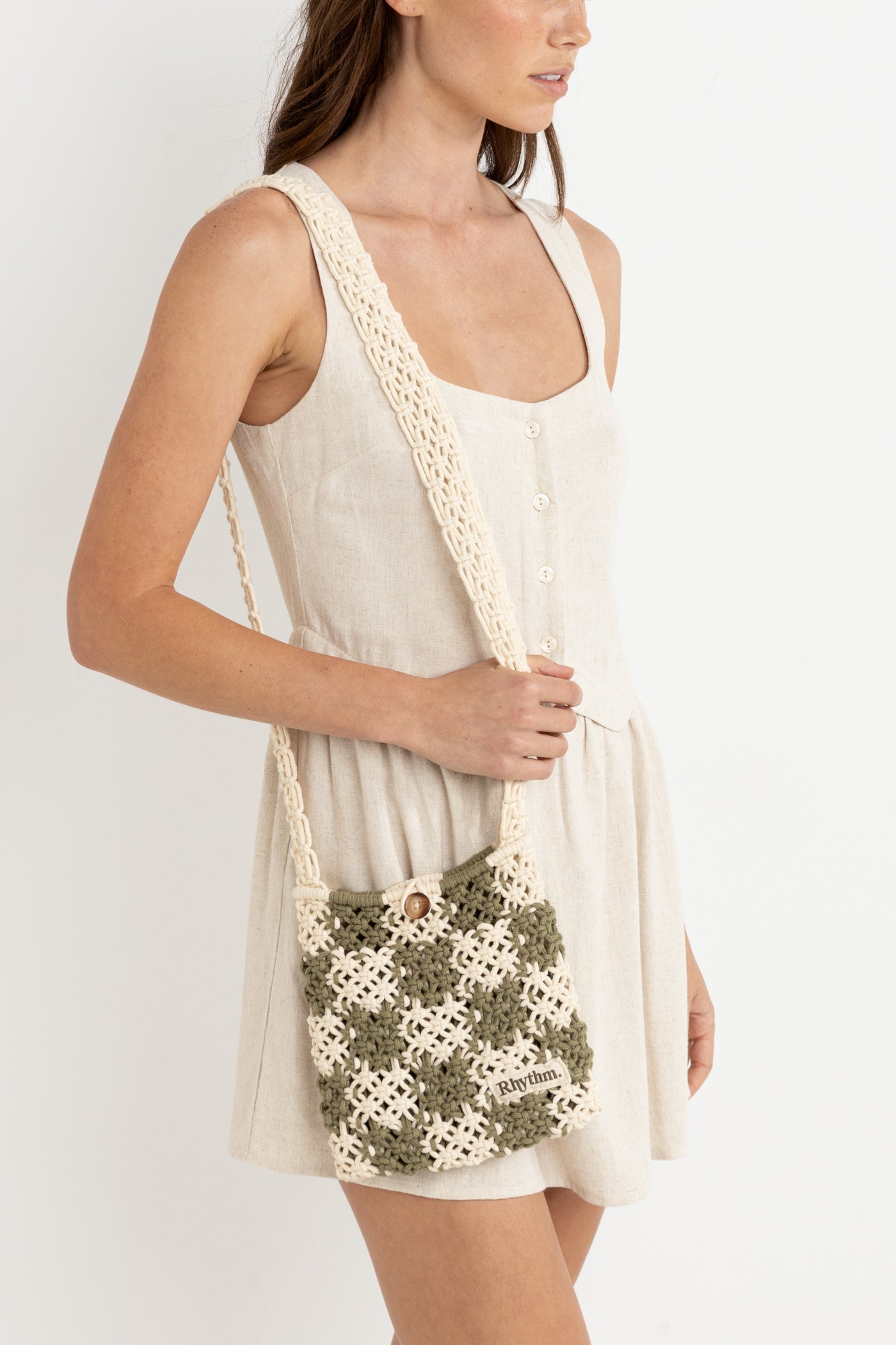 Crochet Shoulder Bag - Green