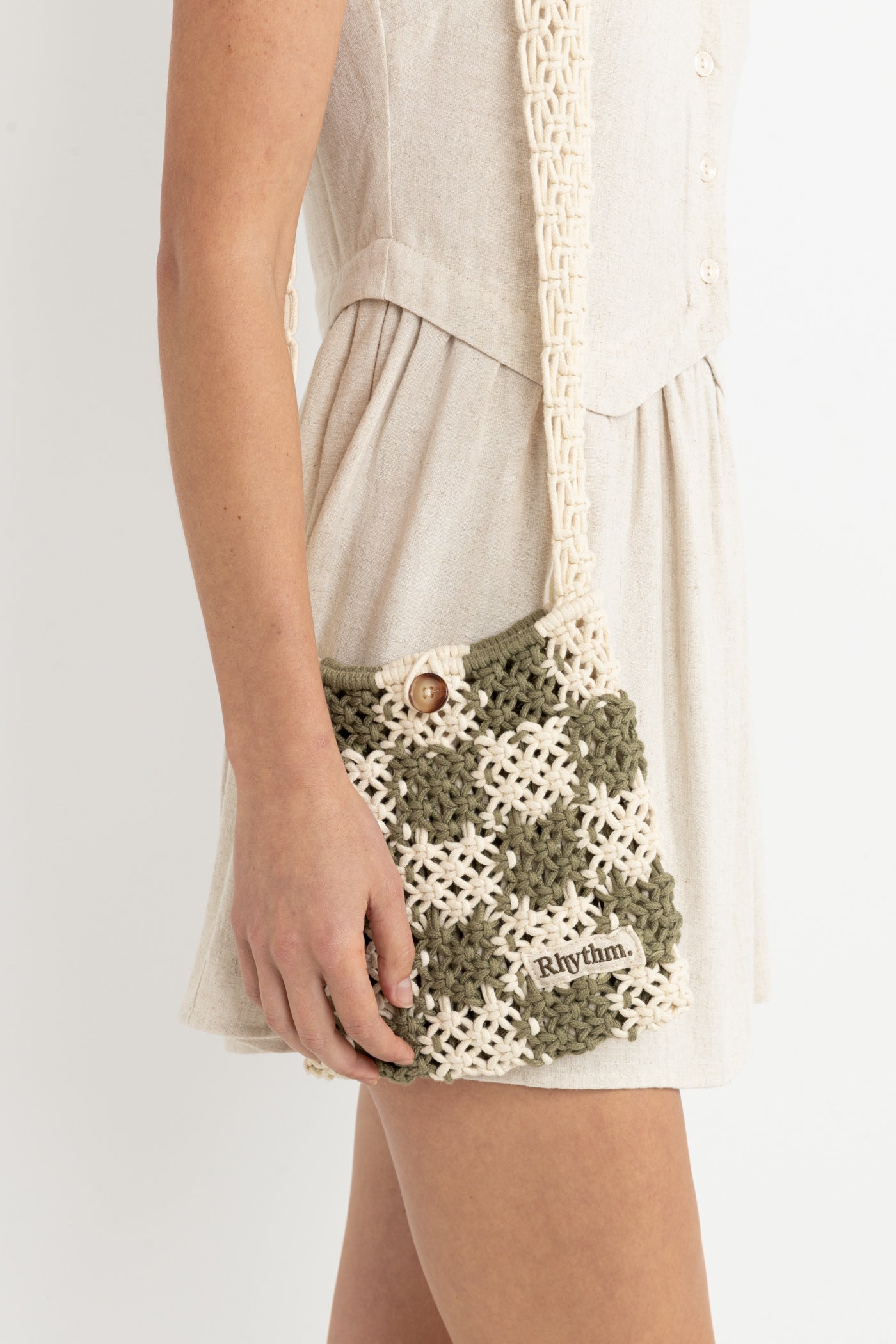 Crochet Shoulder Bag - Green