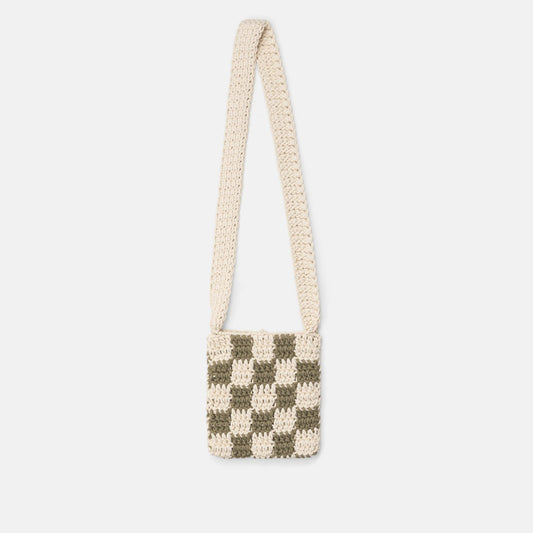 Crochet Shoulder Bag - Green
