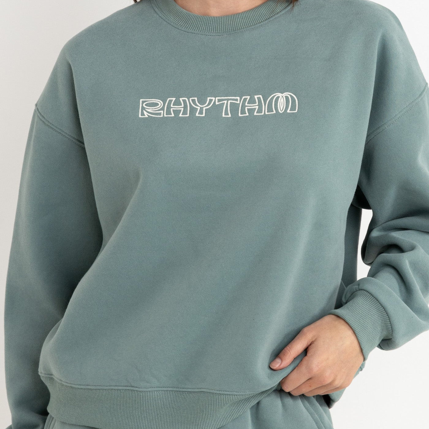 Logo Crew Neck Fleece - Sage