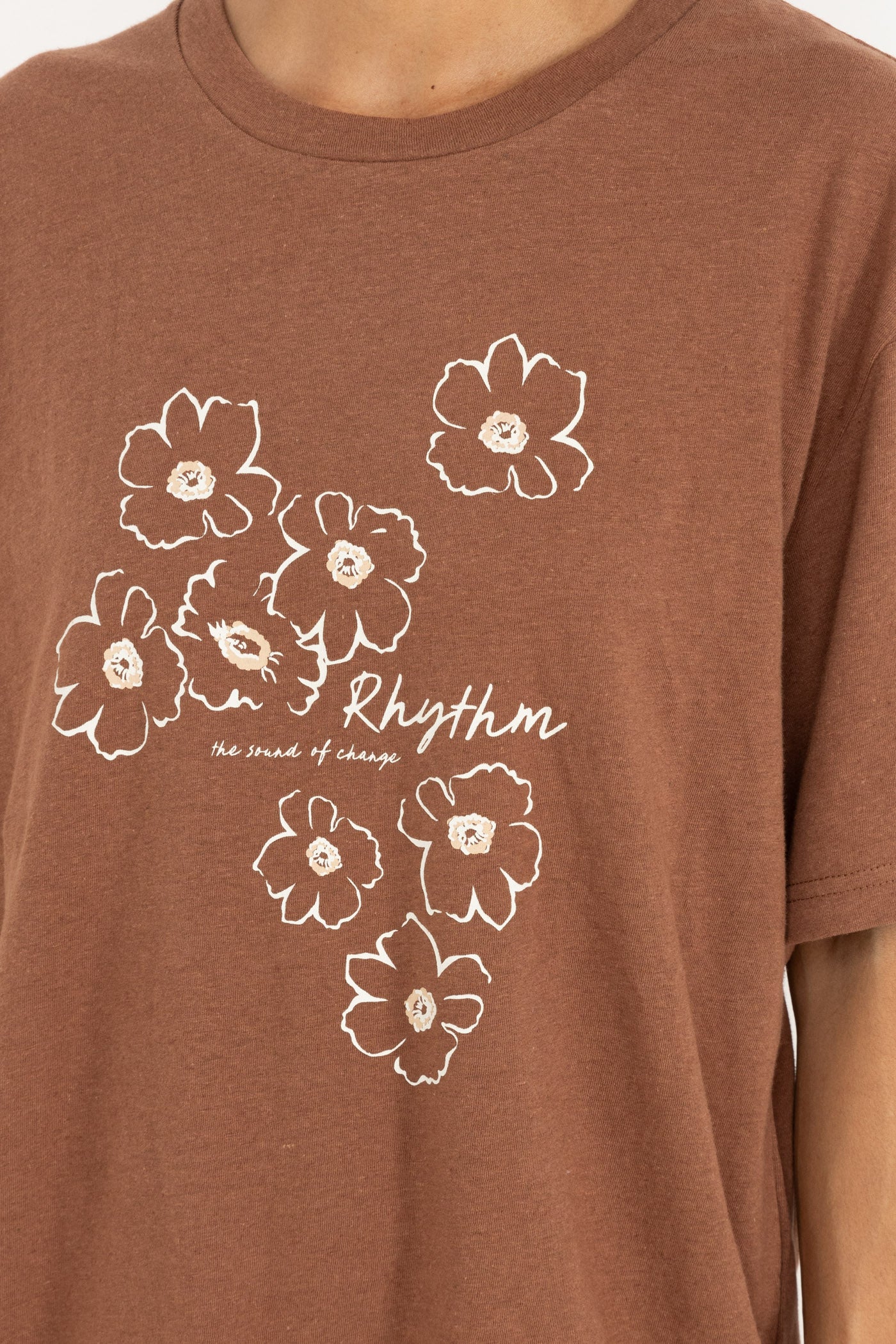 Lulu Floral Oversized T-Shirt - Chocolate