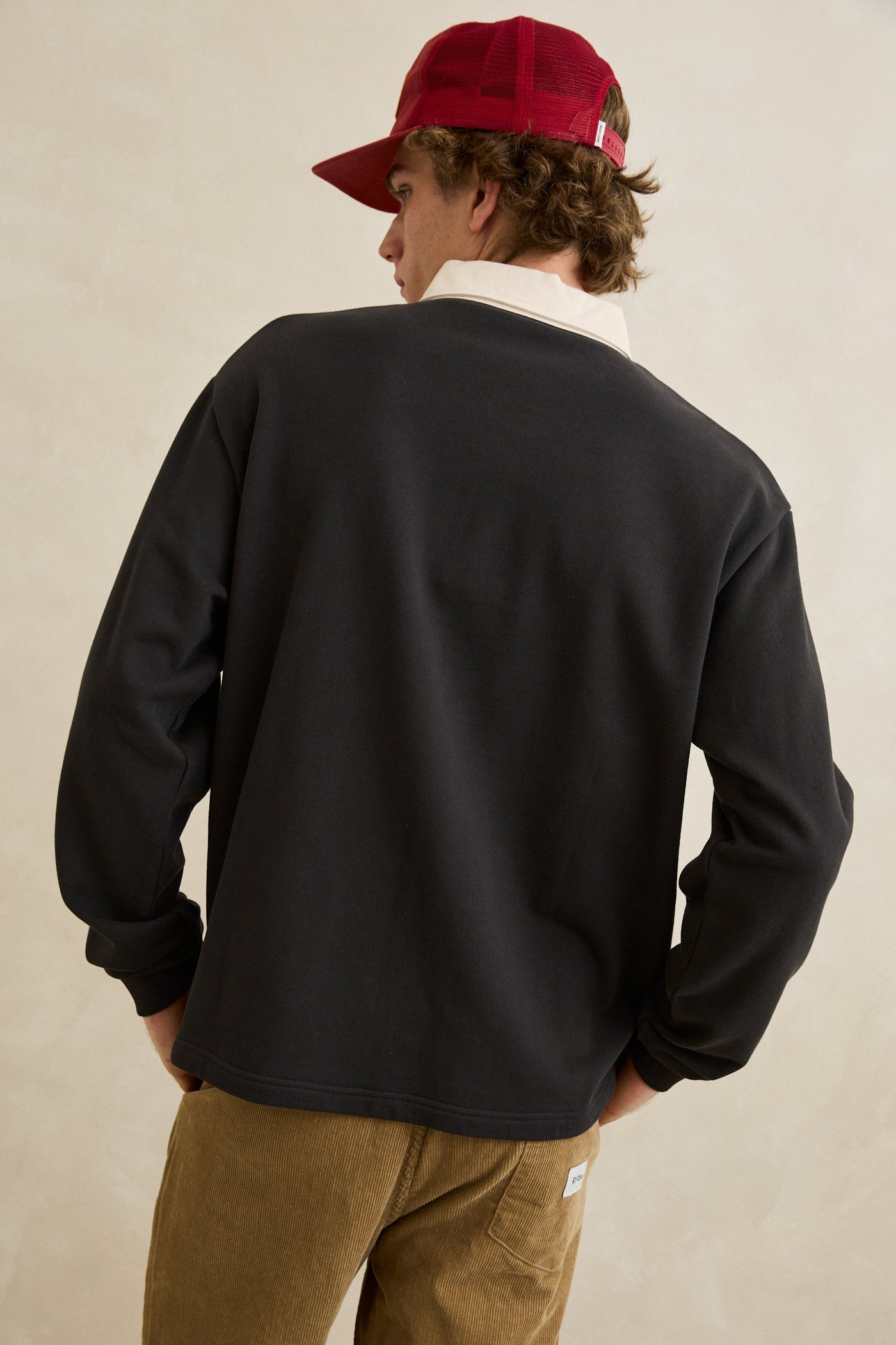 Koa Vintage Rugby LS Polo - Black 4