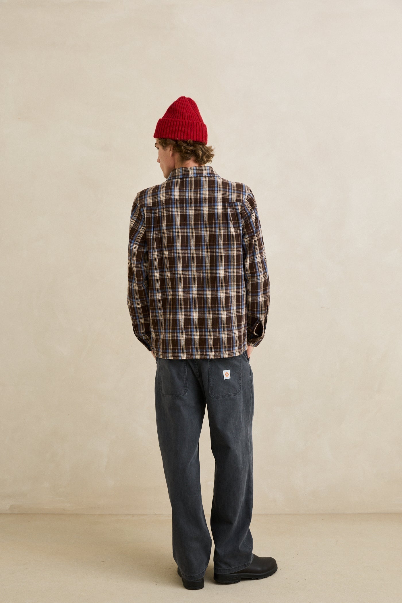 Alex Check LS Shirt - Chestnut 3