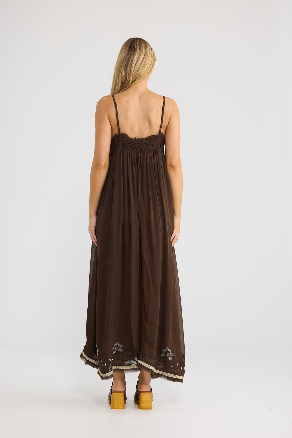 Ambrosia Maxi Dress - Cocoa Emb