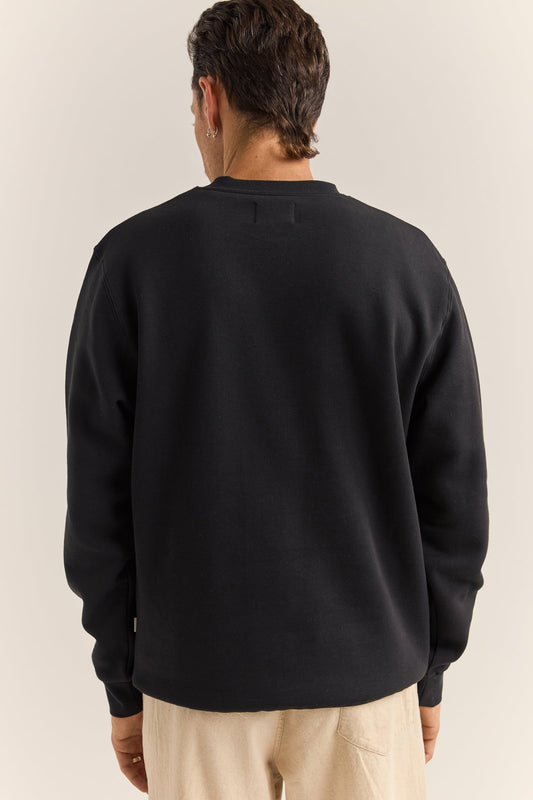 Brand Fleece Crew - Black