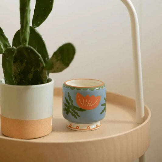 A Dopo Flower Ceramic Candle 8oz - Cactus Flower