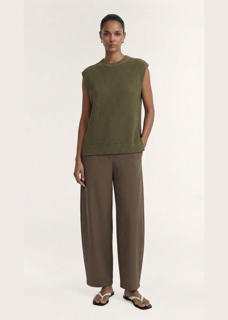 Ellis Knit Tank - Khaki