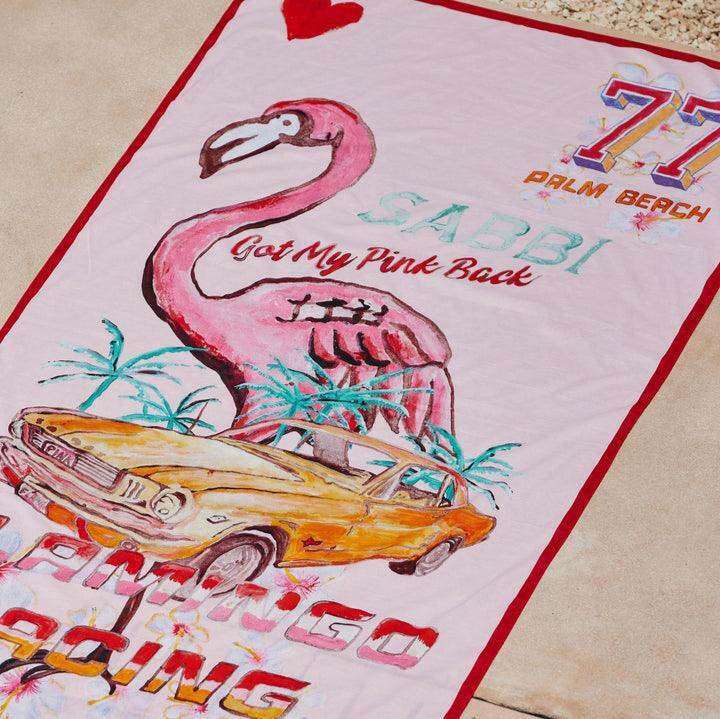 Sarong - Flamingo Racing Print