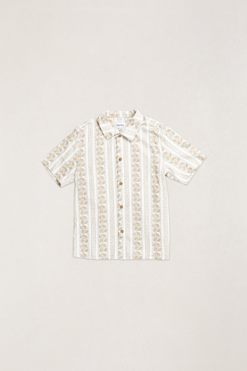 Paisley Stripe SS Shirt - Natural