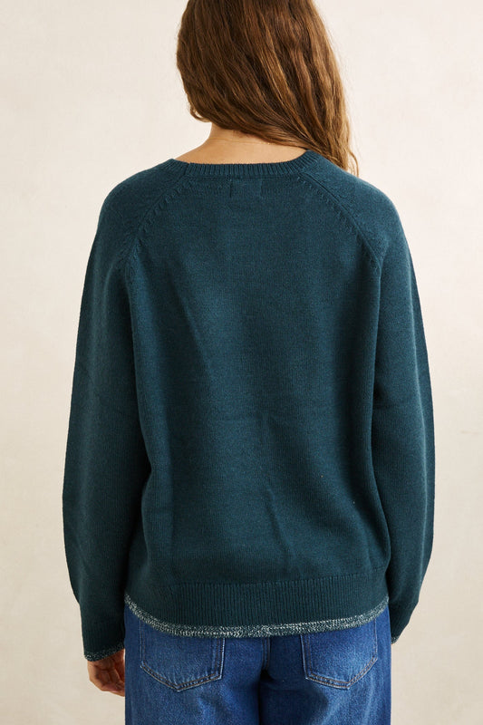Bayside Crew Neck Knit - Forest