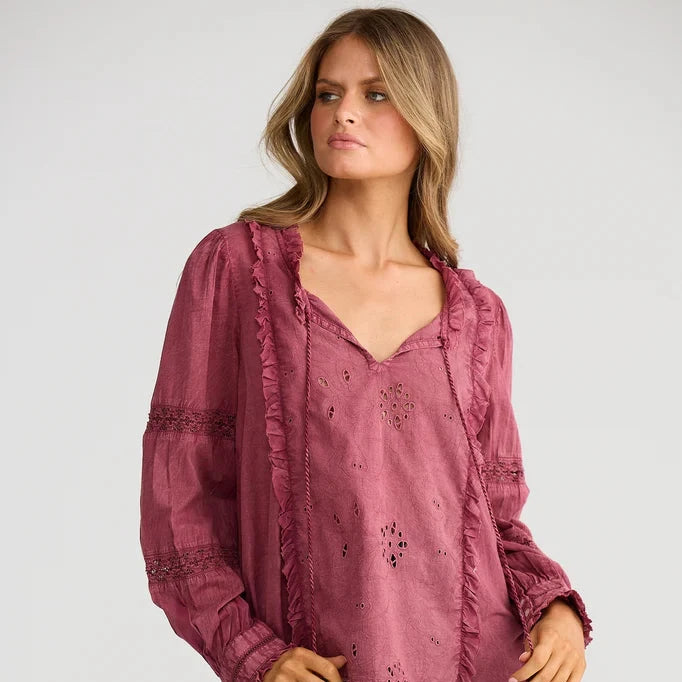 Gloria Top - Burgundy